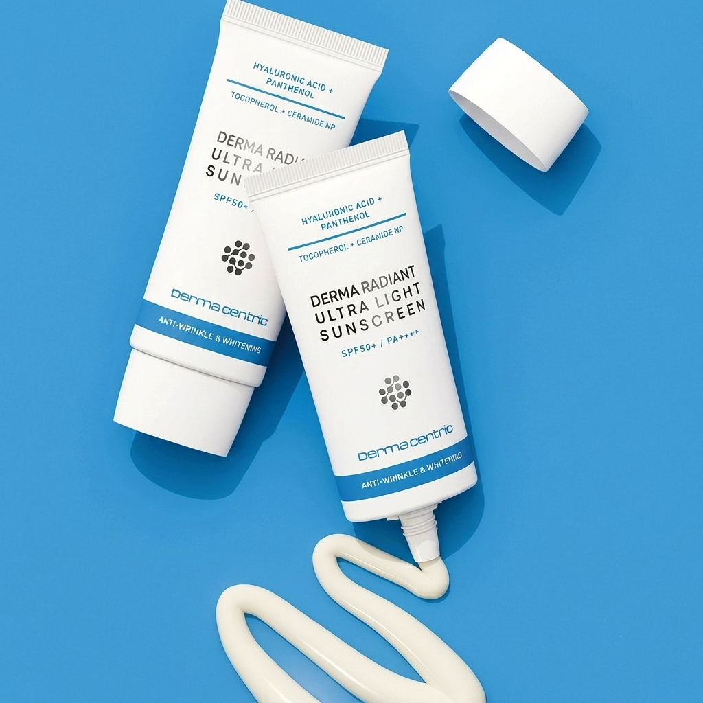 DERMA RADIANT ULTRA LIGHT SUNSCREEN (가볍고 투명) - UV Protection Plus Anti-Wrinkle & Whitening