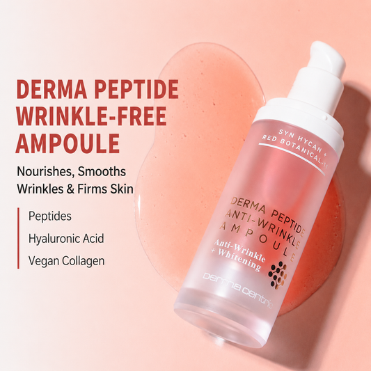 Derma Peptide Ampoule | Vegan Korean Skincare Face Serum with Niacinamide & Centella Asiatica | Hydrating, Pore-Refining & Brightening Serum (1.01 fl oz)
