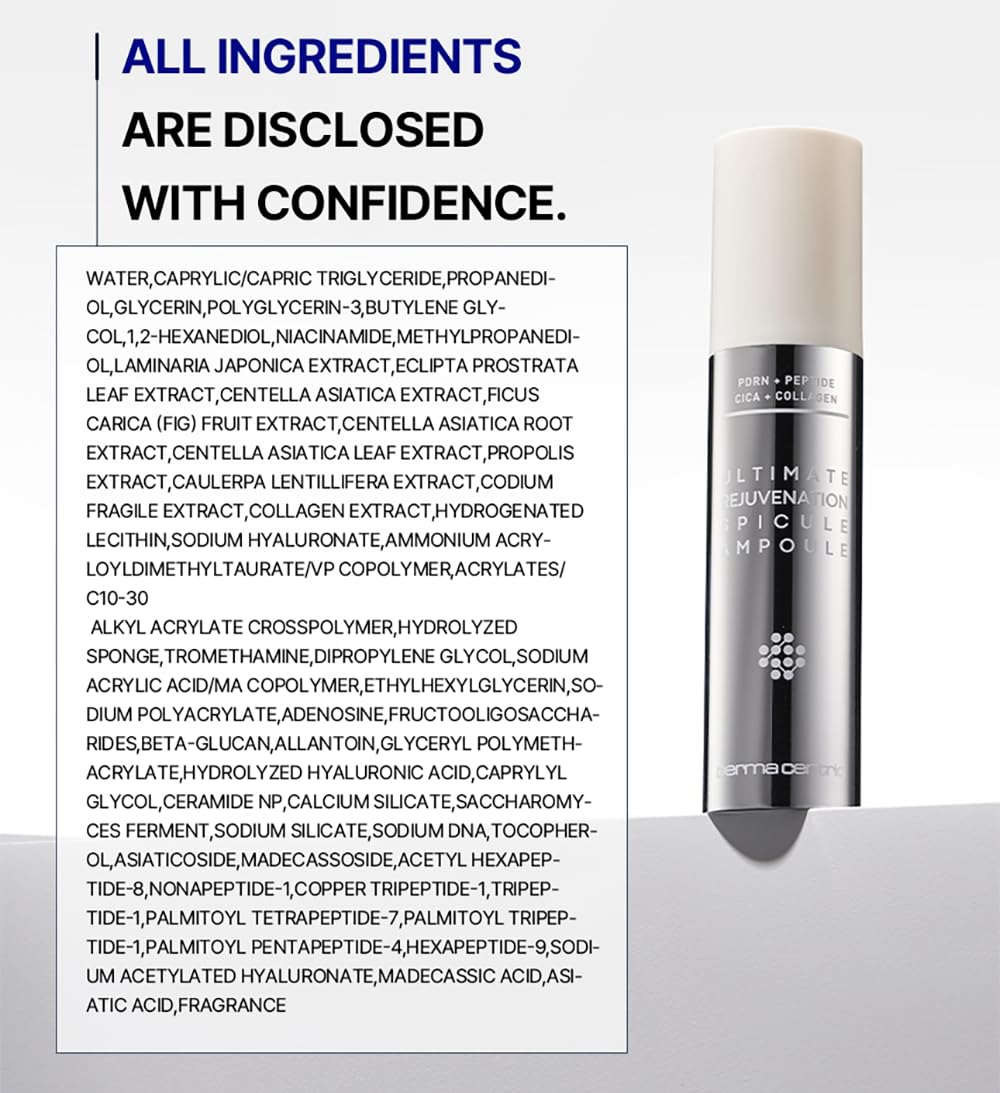 Ultimate Rejuvenation Spicule Ampoule – Korean Skincare PDRN Serum for Anti-Wrinkle, Pore Care & Skin Renewal – Dermatologist-Tested, Brightening Ampoule for Radiant, Smooth Skin – 50ml