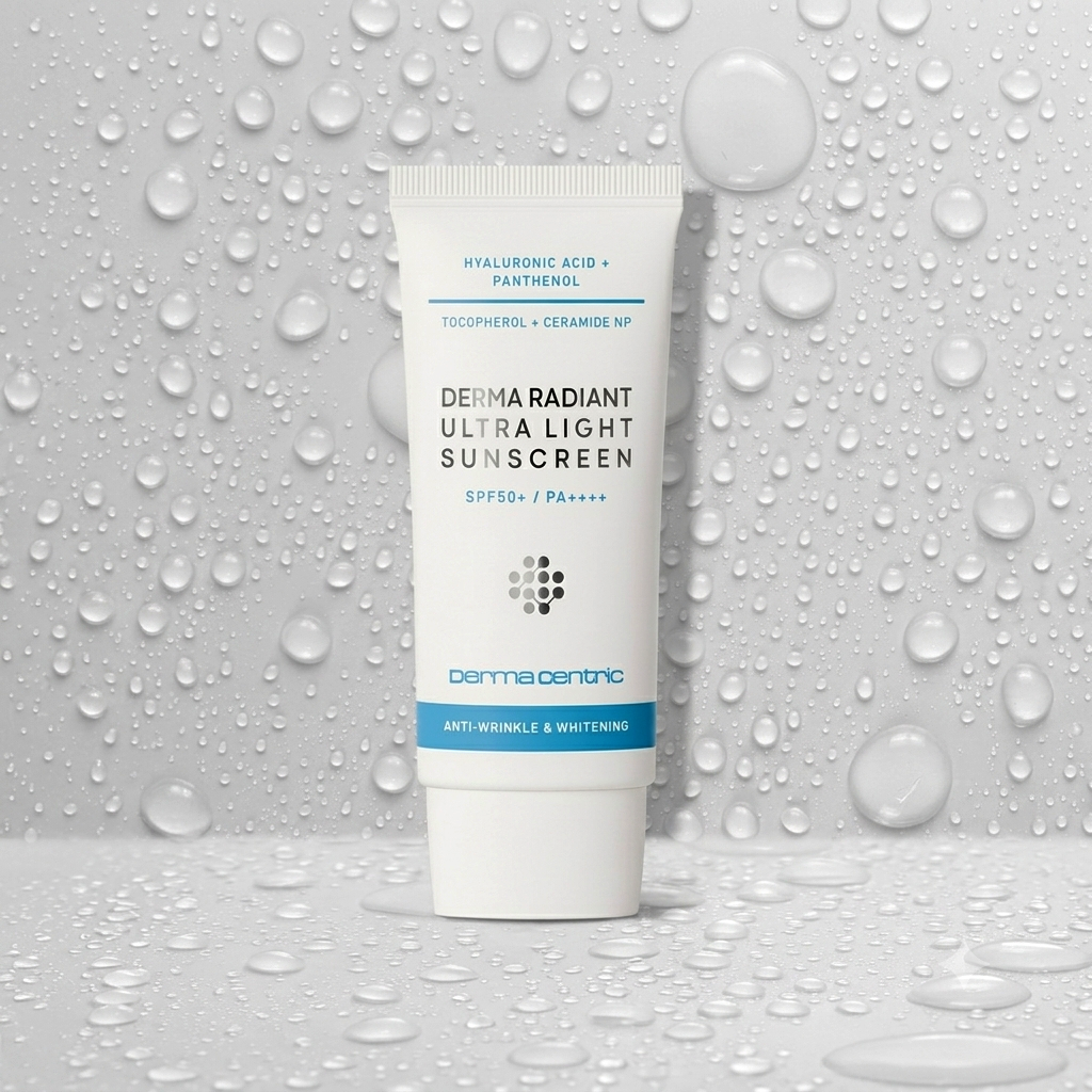 DERMA RADIANT ULTRA LIGHT SUNSCREEN (가볍고 투명) - UV Protection Plus Anti-Wrinkle & Whitening