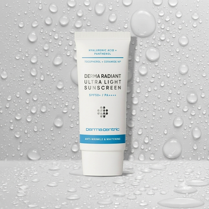 DERMA RADIANT ULTRA LIGHT SUNSCREEN (가볍고 투명) - UV Protection Plus Anti-Wrinkle & Whitening