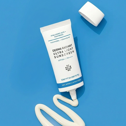 DERMA RADIANT ULTRA LIGHT SUNSCREEN (가볍고 투명) - UV Protection Plus Anti-Wrinkle & Whitening